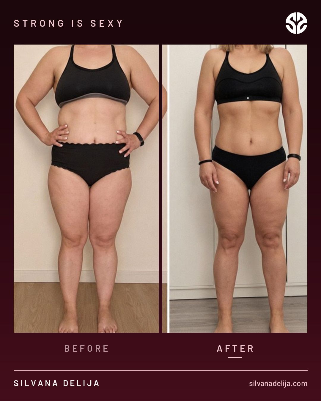 Client transformation result — Silvana Delija coaching